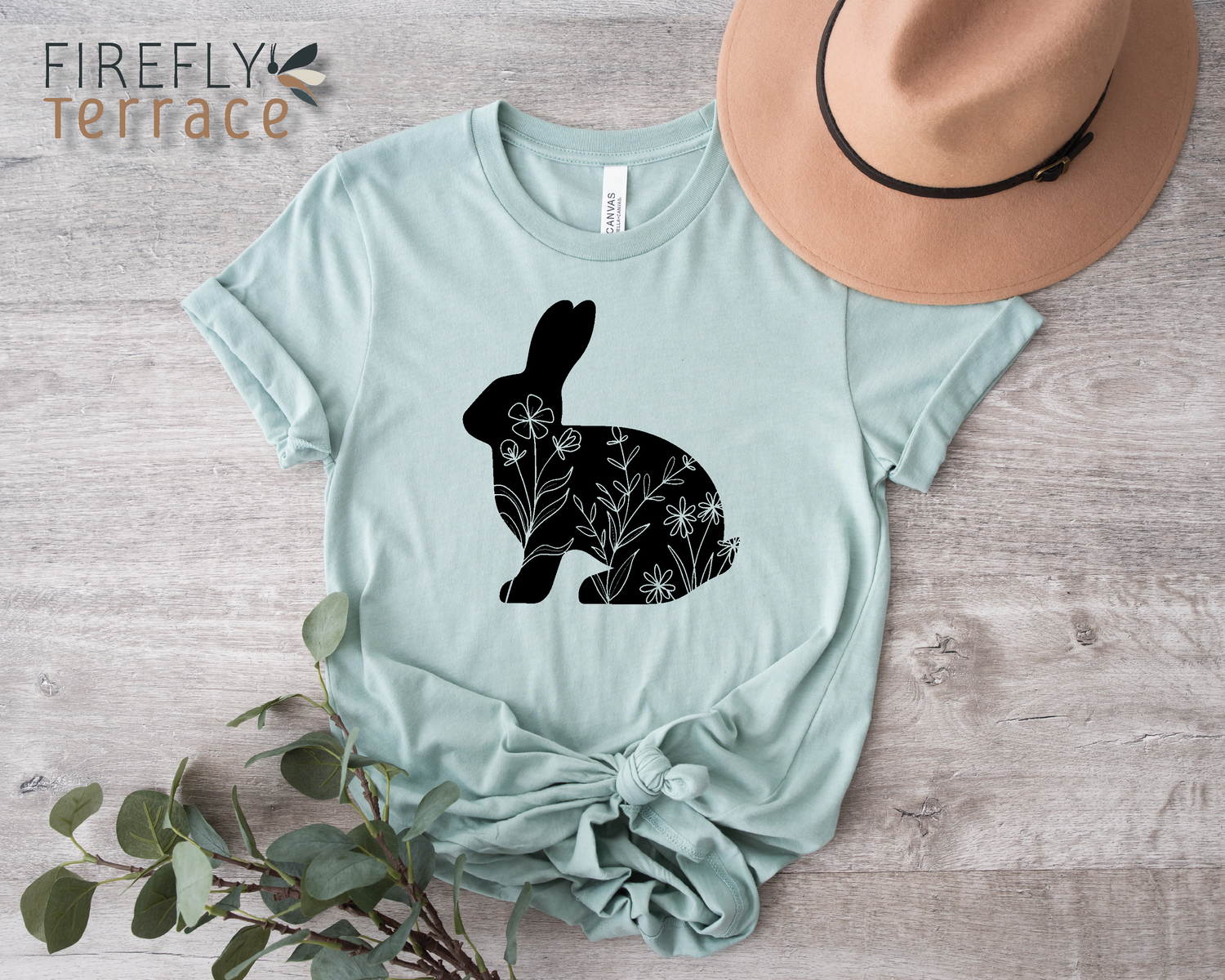 Easter Floral Bunny Tee