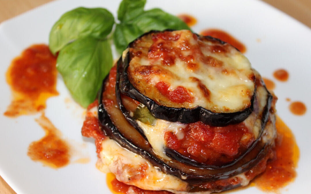 Eggplant Parmigiana with Tomato Sauce & Mozzarella