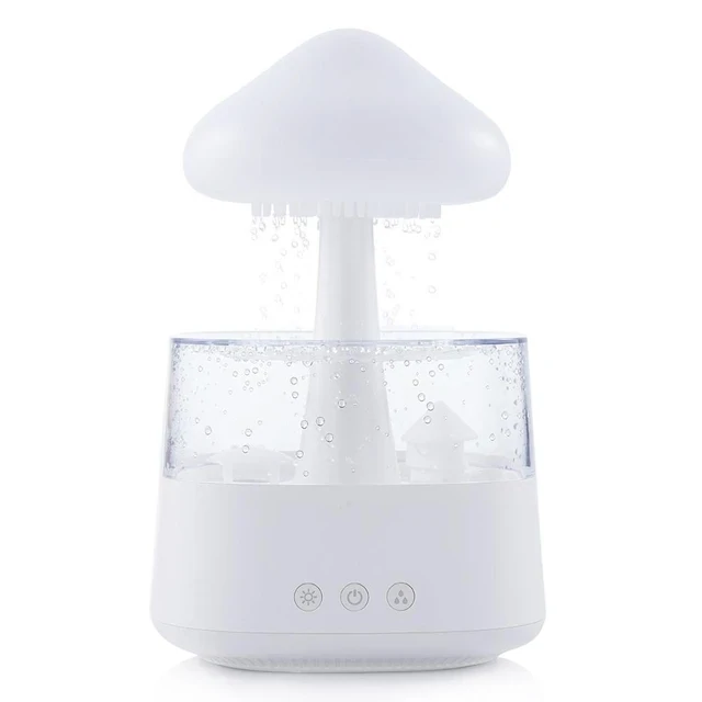 Desktop Rain Cloud Humidifier Colorful Night Light Aromatherapy Lamp Rechargeable Sound Relax Usb Air Humidifier Diffuser R X1g1