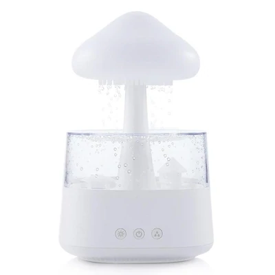 Desktop Rain Cloud Humidifier Colorful Night Light Aromatherapy Lamp Rechargeable Sound Relax Usb Air Humidifier Diffuser R X1g1