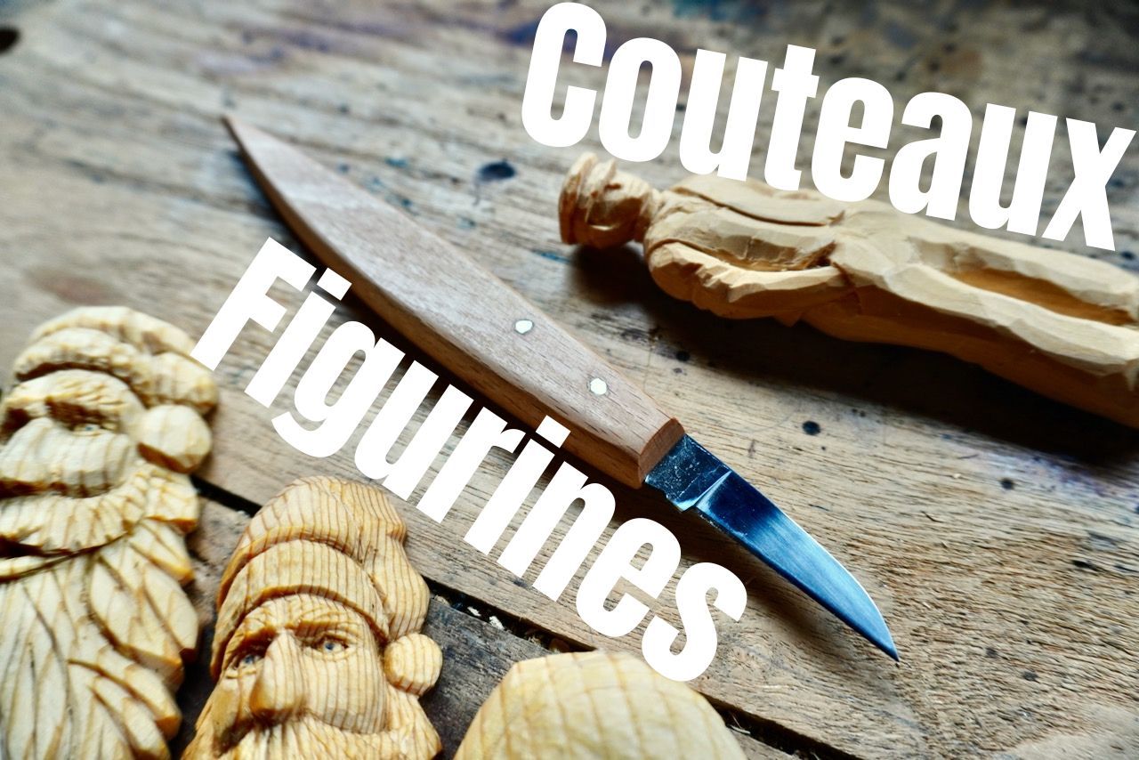 Couteaux « Sculpture de figurines » – Bois et Toile