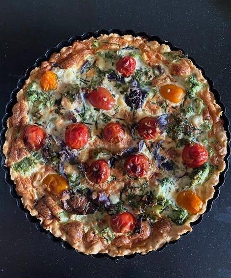 Annie's Quiche met broccoli, zalm & cherry tomaten (gluten- en lactosevrij)