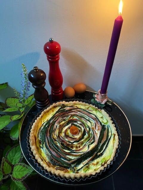 Laura's quiche met courgette, kaas & ham (maart-nov)