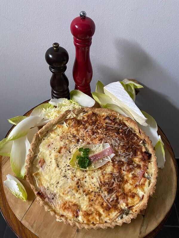 Fanny's witloofquiche met ham en brie