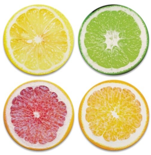 Vibrant Citrus Coaster - Round