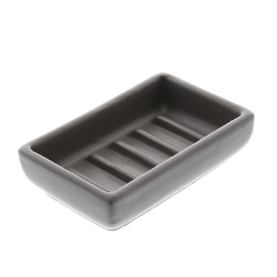 Grey Ceramic Rect Soap Dish