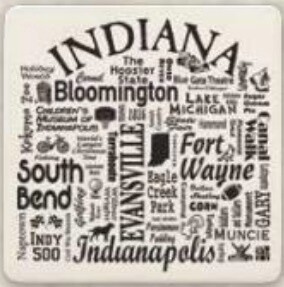 Indiana Towns Coaster - Square
