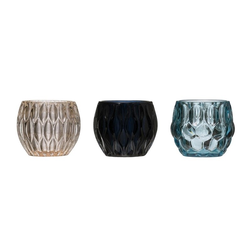 Heavy Glass Candle Holder