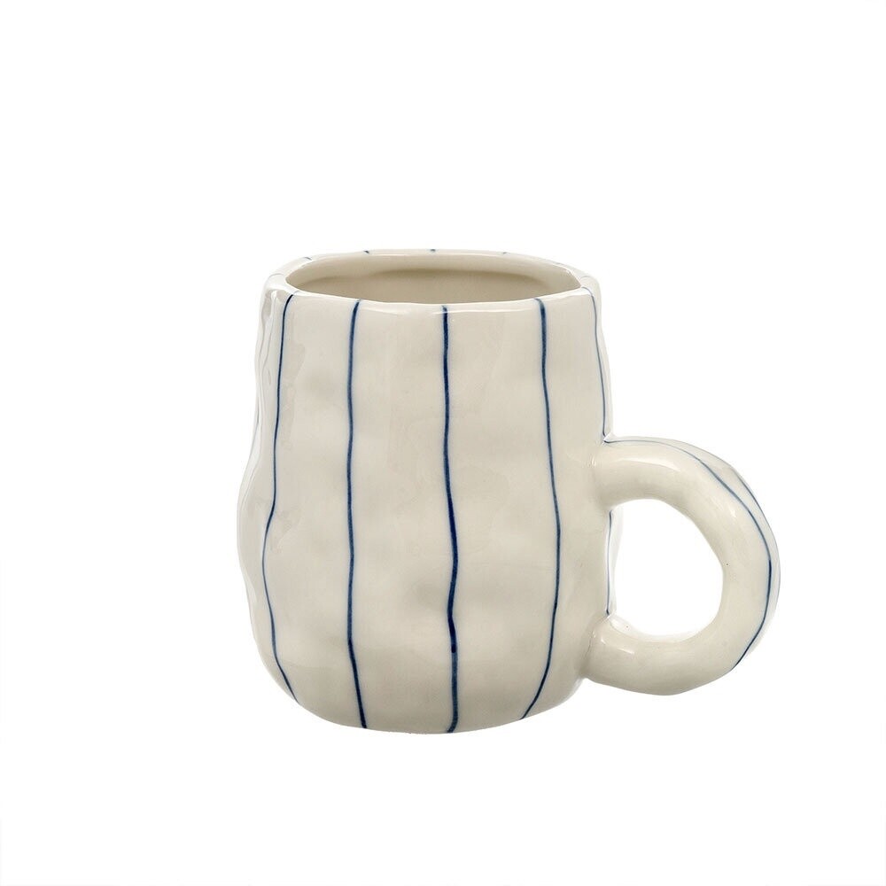 Blue Stripe Wavy Mug