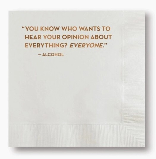 Napkins - Opinion, Alcohol