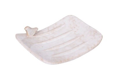 Stoneware Soap Dish w/ Birdie