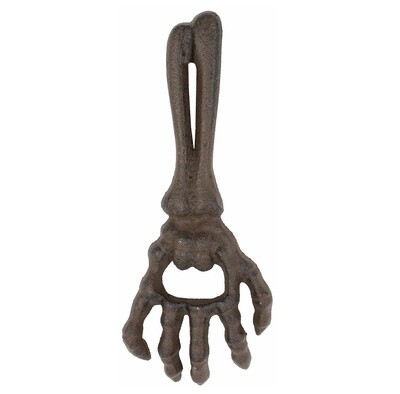 Skeleton Hand Bottle Opener - Brown, Cast Iron