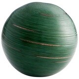 Green Textured Glass Ball - 4&quot;