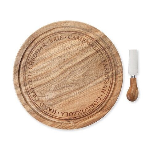 Round Cheese Board &amp; Knife Set