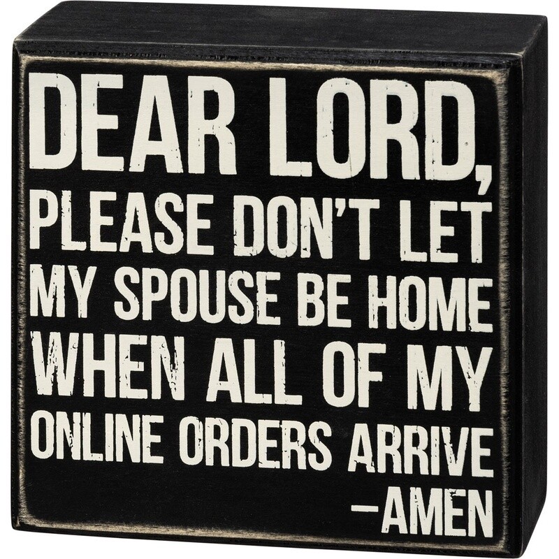 Box Sign - Online Orders, Amen