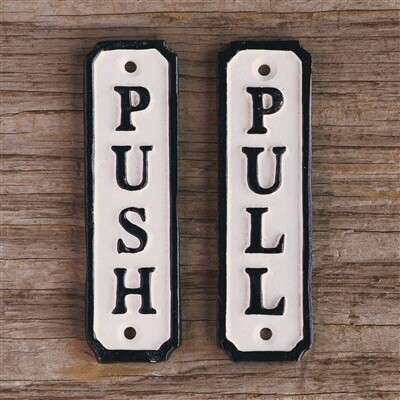 Push Sign - Cast Iron