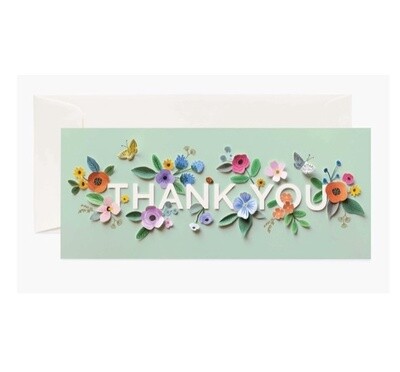 Cut Paper Thank You Long