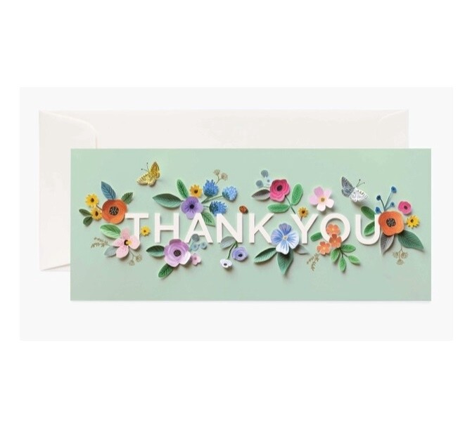 Cut Paper Thank You Long