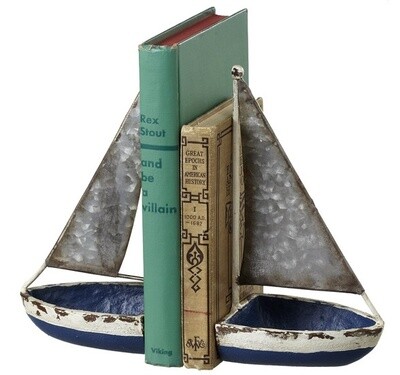 Sailboat Bookends Iron