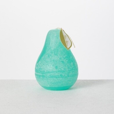 Timber Pear Candle Turquoise