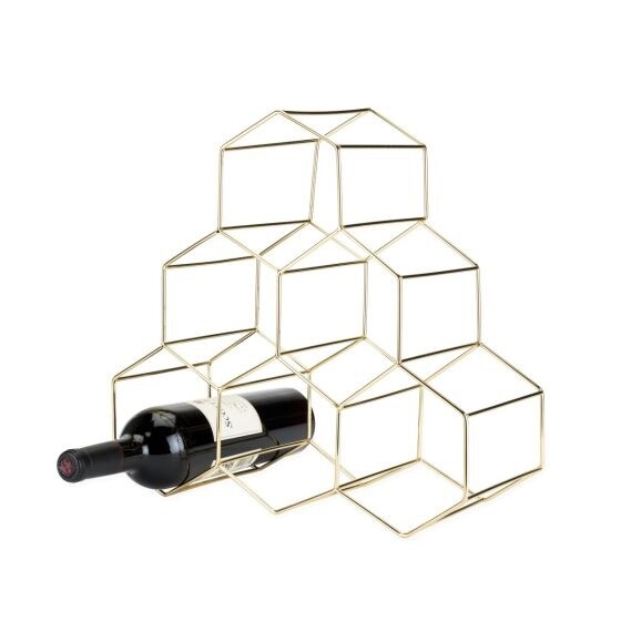 Geo Wine Rack - Gold