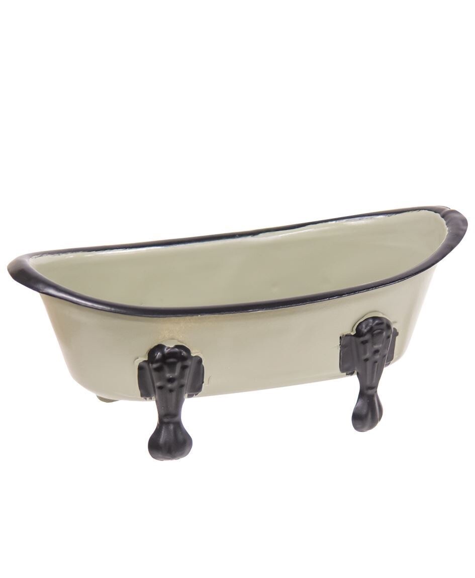 Metal Bathtub Soap Dish Grey Short