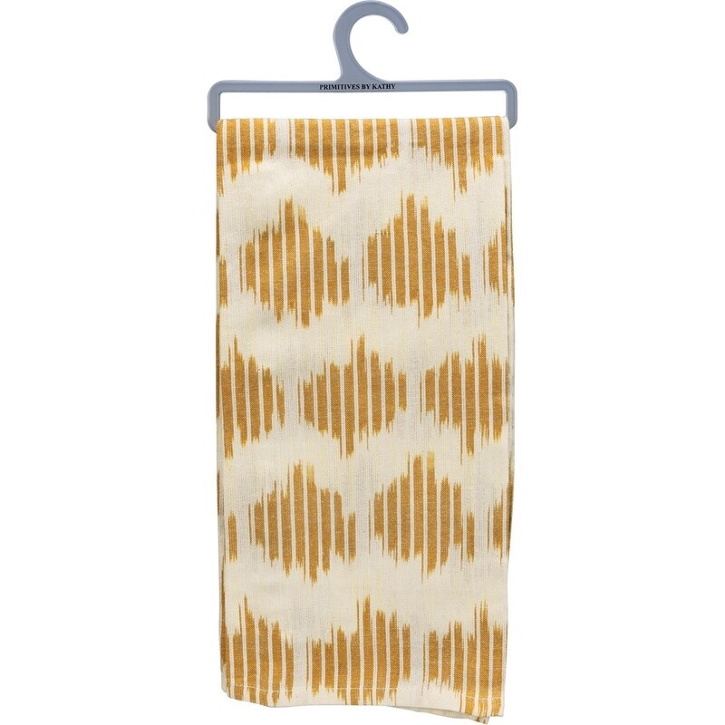 Saffron Ikat Cotton Kitchen Towel