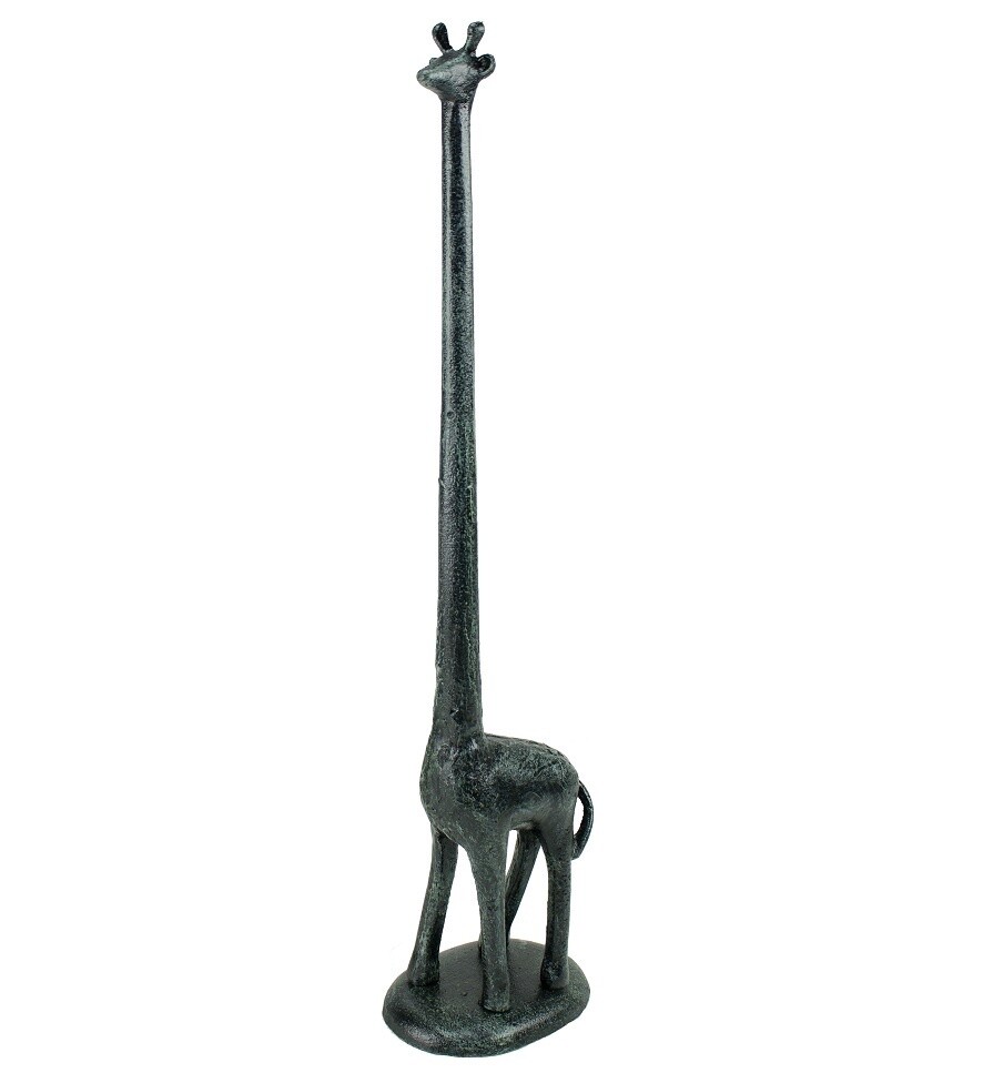 Giraffe TP PT holder - Green, Cast Iron