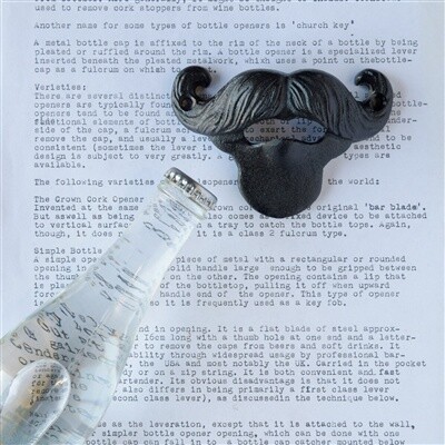 Mustache Bottle Opener - Cast Iron