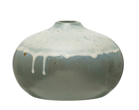Short Wide Drip Vase