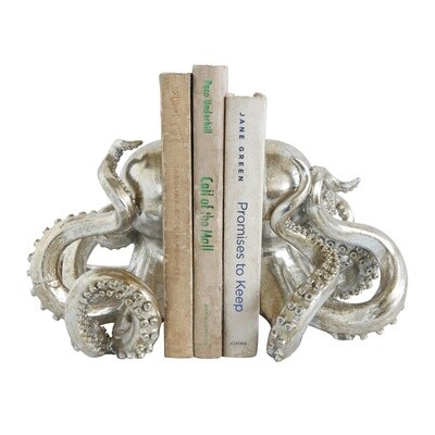 Octopus Bookends Silver