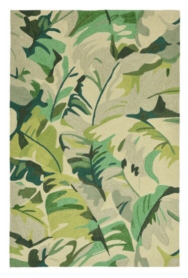 Palm Leaf Green Indoor/Outdoor Rug 2&#39;x3&#39;