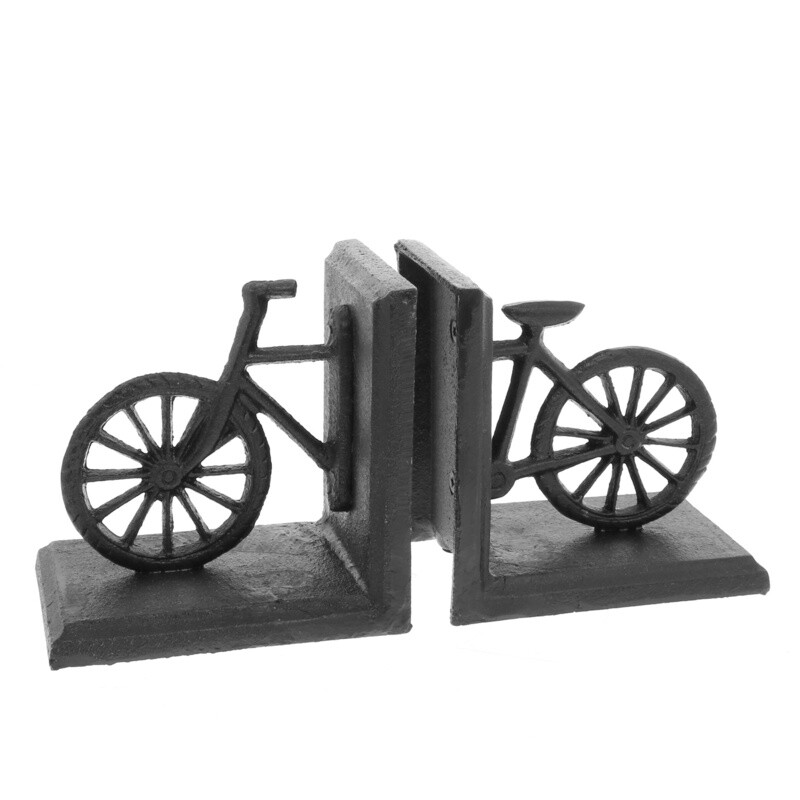 Bicycle Bookend - Black, Cast Iron