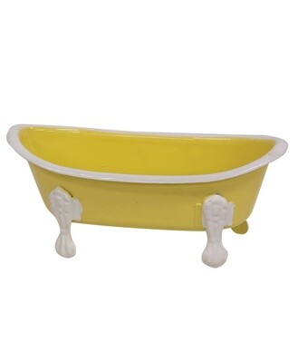 Metal Bathtub Soap Dish Yellow Short