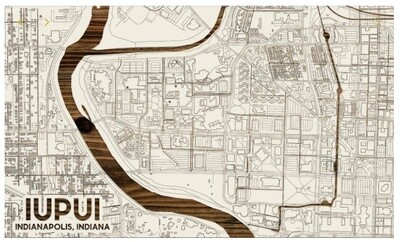 IUPUI University Wood Map