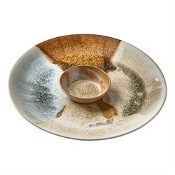 Dipping Dish Serving Tray with grater