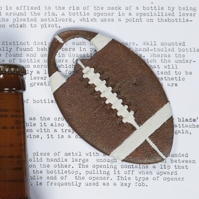 Football Bottle Opener Thick - Cast Iron