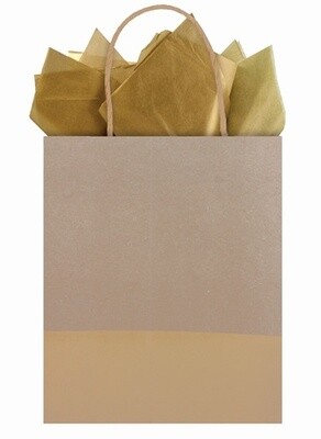 Gold Dipped Kraft Gift Bag