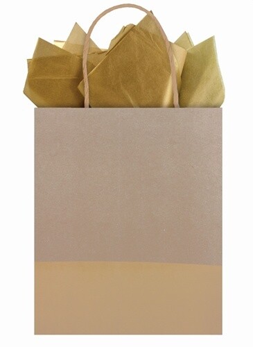 Gold Dipped Kraft Gift Bag