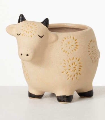 Sleepy Cow Planter