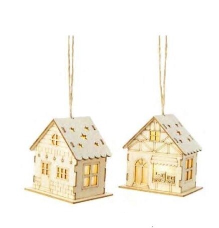 Mini Wood LED Ornament