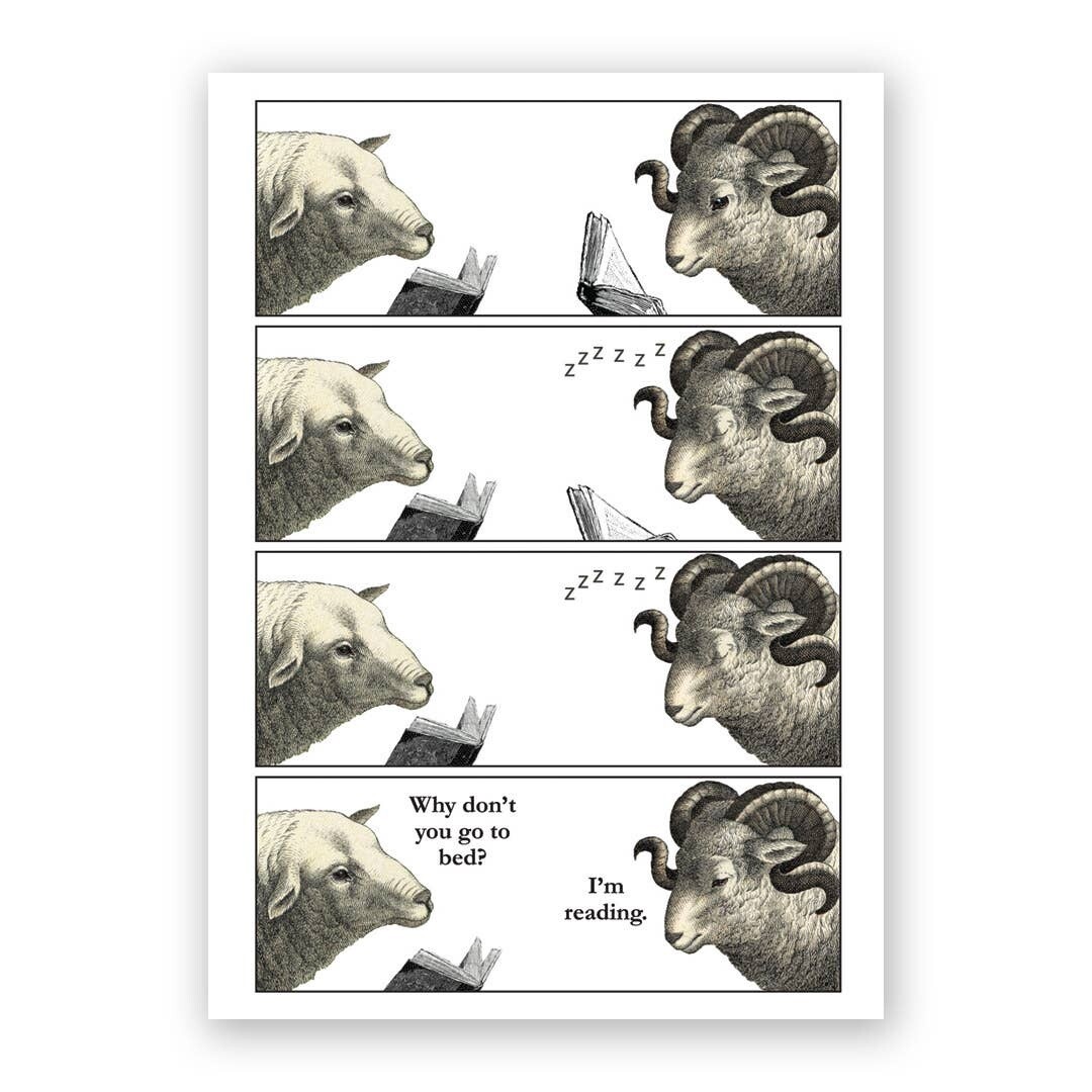 Sleeping Sheep Card