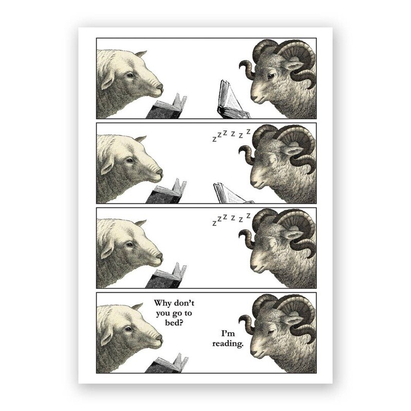 Sleeping Sheep Card