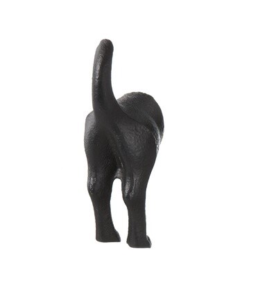 Dog Tail Wall Hook - Cast Iron, Color: black