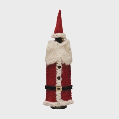 Felt and Fur Santa Wine Bottle Outfit