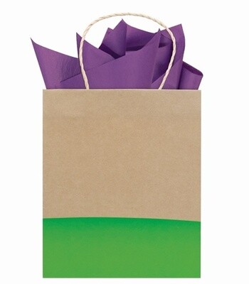 Green Dipped Kraft Gift Bag