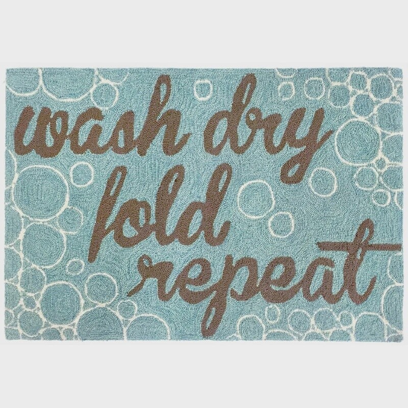 Wash and Repeat Aqua Indoor/Outdoor Rug 2&#39;x3&#39;