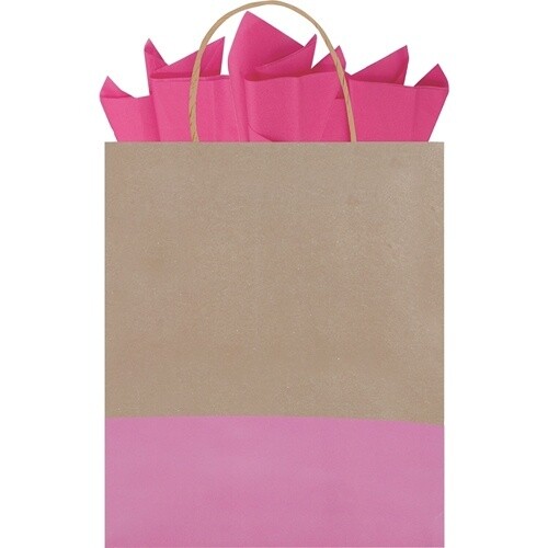 Lilac Dipped Kraft Gift Bag