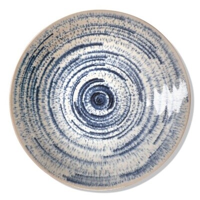 Blue Appetizer Swirl Plate