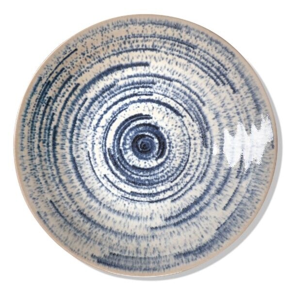 Blue Appetizer Swirl Plate